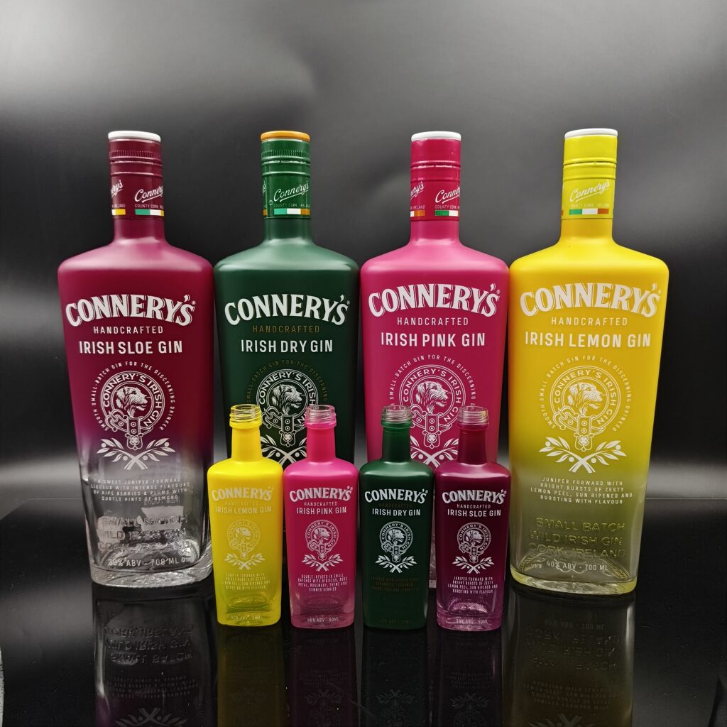 custom irish gin glass bottle collection