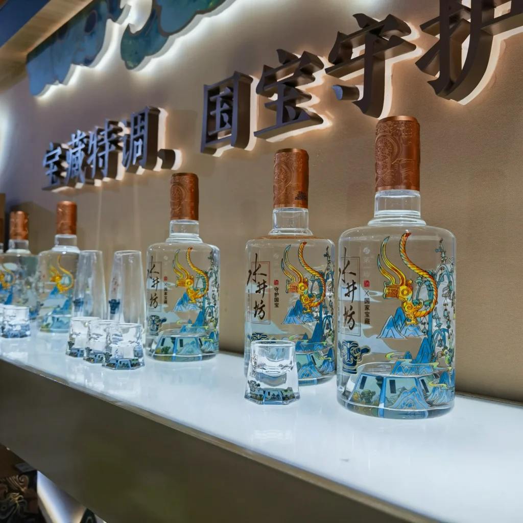 Water Slide Decal Decoration for Glass Bottles featuring intricate graphic artwork and metallic effects