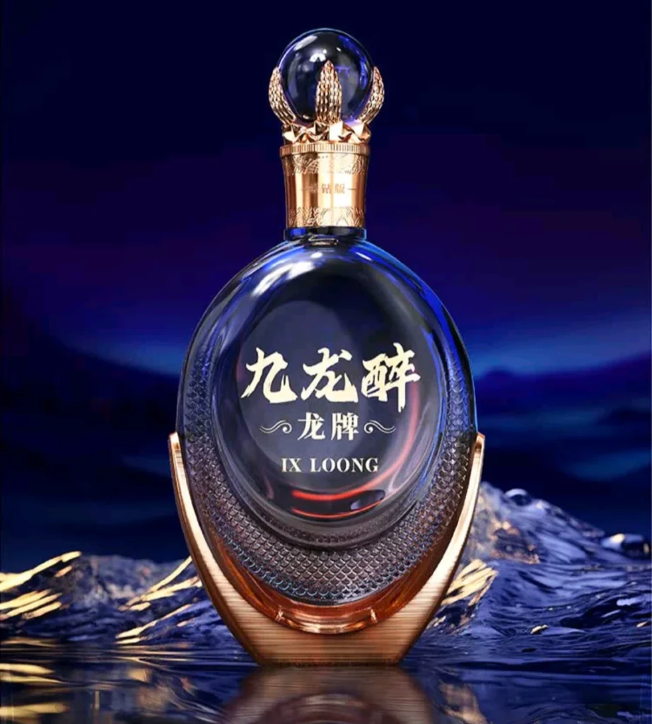luxury custom spirits bottle design rendering