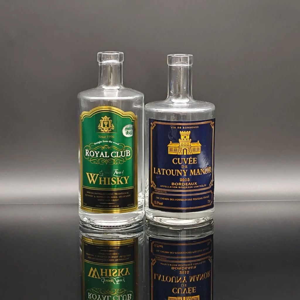 Bespoke whiskey glass bottles for luxury spirits